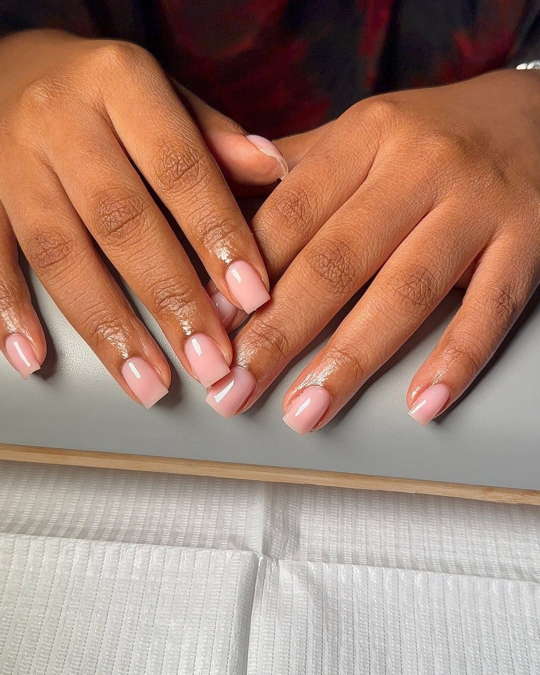 Natural pink manicure